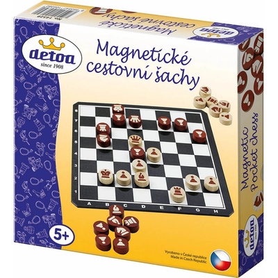 Magnetické cestovní šachy dřevo společenská hra