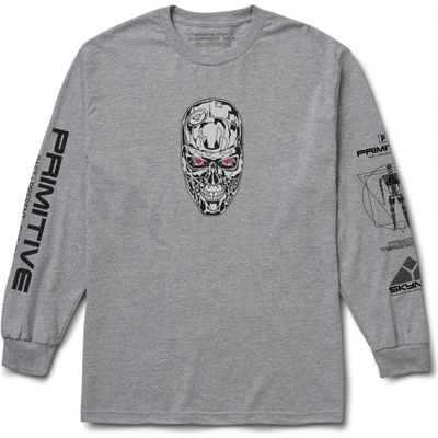 Primitive Terminator Skynet LS Tee grey heather