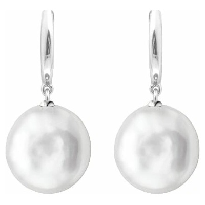 Eppi Strieborné visiace náušnice s perlami Vega E46579