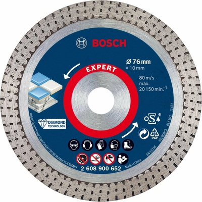 Bosch Diamantový rezný kotúč EXPERT HardCeramic 76 mm, 76 × 1,5 × 10 mm 2.608.900.652