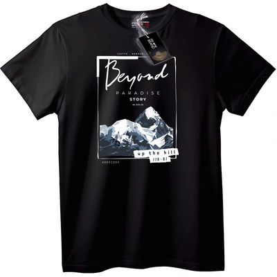 NOONEBRAND Тениска Отвъд планинския рай - XL, Black