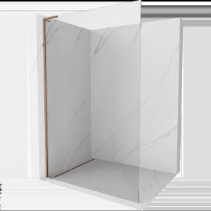 Mexen Kioto L стена за душ Walk-in 100 x 200 cm, прозрачна, розово злато - 800-100-103-60-00 (800-100-103-60-00)