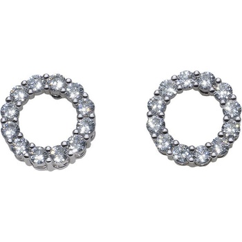 CrysTalp oceľové náušnice s kryštálmi Solitare 40277.CRY.E