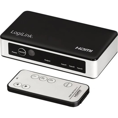 LogiLink LogiLink суич HDMI 3x1 портов, 4K/60Hz, HDCP, HDR, CEC, RC (HD0044)