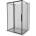 Mexen Rox-3S L 3-стенна плъзгаща се лява душ кабина 145 x 80 см, черна рамка, (8C2L-145-080-70-70-3S-L)