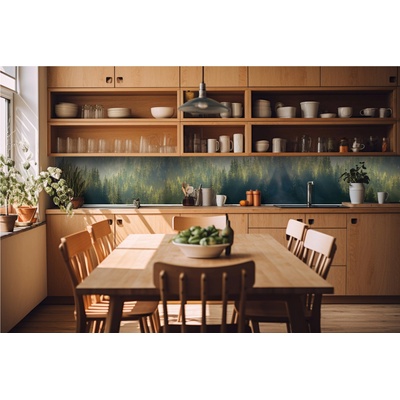 DIMEX ART Фототапет за кухня - мъглива гора 420 x 60 см