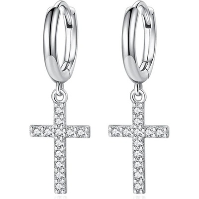 Grace Silver Jewellery stříbrné náušnice Kříž E-A-64-09(2)/207 stříbrná
