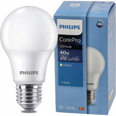 PHILIPS LED žiarovka CorePro E27 4,9 W 470lm 3000K
