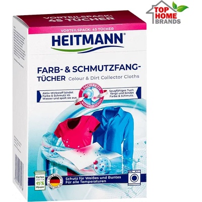 Brauns-Heitmann GmbH & Co. KG Germany Цветоулавящи кърпички за пране heitmann, 45 бр