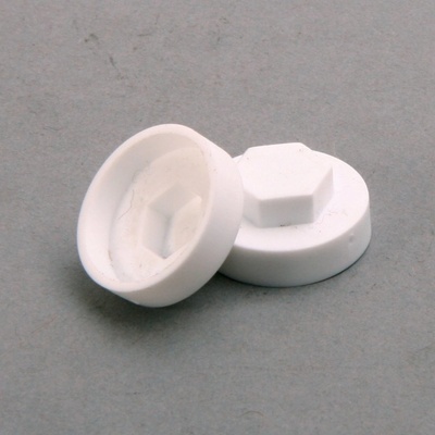 Krytka pro šestihran s límcem bílá - M6/10mm