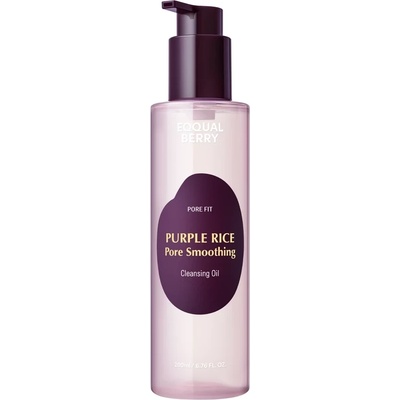 EQQUALBERRY Purple Rice Pore Smoothing Cleansing Oil - Почистващо масло за лице с лилав ориз 200мл