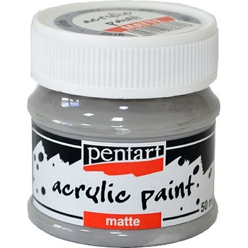 Matná akrylová farba Pentart 50ml sivá