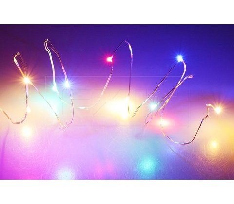 Euro Habitat Mikro LED světýlka na baterie 100cm 10 diod Multi barevný