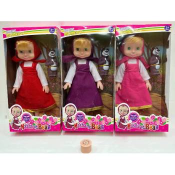 Image 1 of Armtoys КУКЛА МАША + ЗВУК С МЕЧОК 36 СМ 3 ЦВЯТА