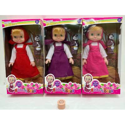 Armtoys КУКЛА МАША + ЗВУК С МЕЧОК 36 СМ 3 ЦВЯТА