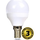 Solight LED žiarovka miniglobe 6W E14 4000K 420lm biele prevedenie