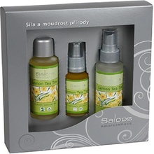 Saloos Lemon Tea Tree Hydrofilní odličovací olej +50 ml +Květinová pleťová voda 50 ml+Bio regenerační obličejový olej 20 ml dárková sada