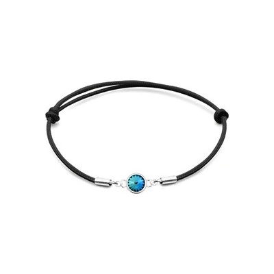 Nubis stříbrný náramek s Crystals from Swarovski Bermuda Blue SX129-BB