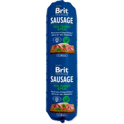 Brit Premium Sausage with Turkey and Peas 800 g