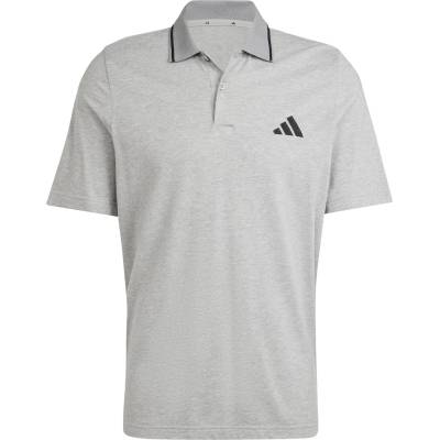 Adidas Мъжка блуза с яка Adidas Essentials Mens Cotton 3-Stripes Polo Shirt - Grey