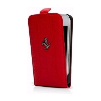 Pouzdro Ferrari Flip iPhone 5 červené