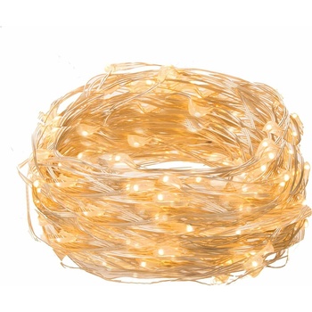 SPRINGOS LED reťaz Nano 10 m 100 LED 3x AA teplá biela