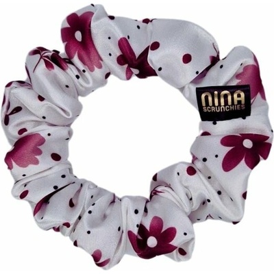 Saténová gumička do vlasov Velvet Flora S