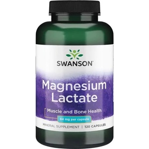 Swanson Magnesium Lactate, 84 mg, 120 капсули, Swanson (SW1525)
