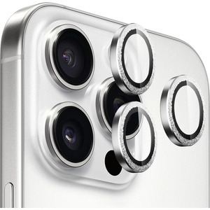 Blueo Протектор камера за iPhone 16 Pro / iPhone 16 Pro Max - Diamond Lens Glass - Silver Diamond