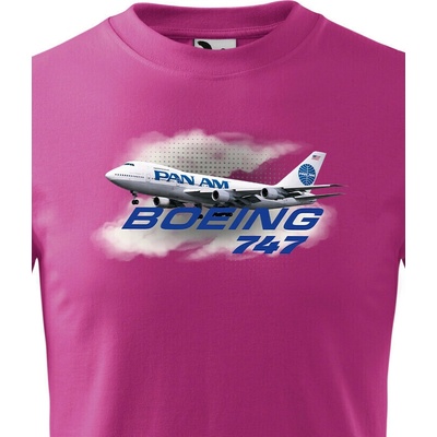 Dětské tričko Boeing 747 PurpurováCanvas Dětské tričko Bezvatriko.cz 3227