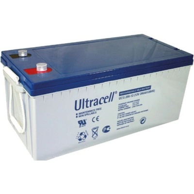 Ultracell Акумулаторна батерия Ultracell UCG200-12, 12V, 200 Ah, VRLA, F11 конектори (UCG200-12)