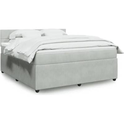 vidaXL 11461.3287806 Boxspring postel s matrací světle šedá samet