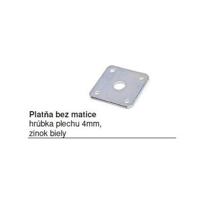 Platňa 125x125 bez matice o31