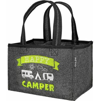 Gilde Vrecko na fľašu s nápisom "Happy Camper" š 23 × h 14 × v 15 cm