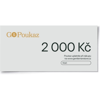 Dárkový poukaz mailem pro Vaše blízké Elektronický GS Poukaz - 2000 Kč