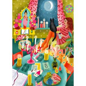 Pieces & Peace - Puzzle Magical Moonlight Reading Room - 500 piese