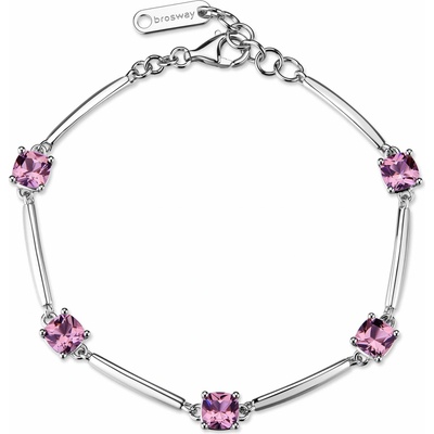 Brosway Strieborný náramok s kubickými zirkónmi Fancy Tender Pink FTP06