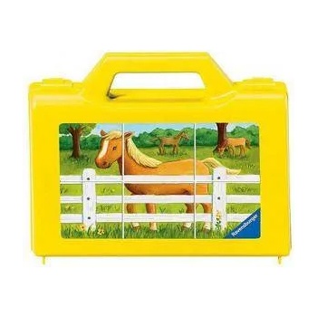 Ravensburger Дървен пъзел - Кубчета с животни във фермата - Ravensburger, 7007463