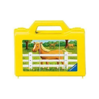 Ravensburger Дървен пъзел - Кубчета с животни във фермата - Ravensburger, 7007463