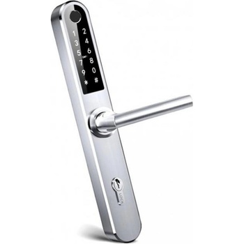 TTLock електронна смарт брава 92мм с пръстов отпечатъкза врати с AL и PVC профили цвят сребро - ASD S31B (CNL020)