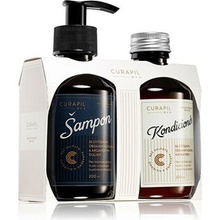 Curapil Men Caffeine and Argan Oil šampon 200 ml + Caffeine and Argan Oil kondicionér 200 ml dárková sada