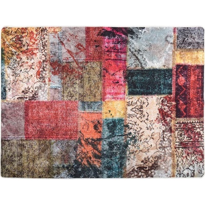 Перящ се килим многоцветен 400x300 см противоплъзгащ