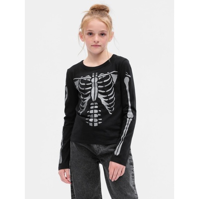 Detské tričko s potlačou Halloween Čierna