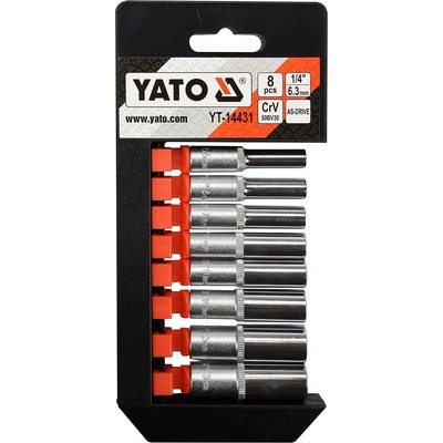 YATO YT-14431 Sada nástavců 1/4" šetihranné 8ks 5,5-13 mm – Zboží Dáma
