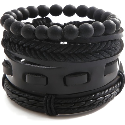 HARAHU Мъжки гривни Сет - черна kp22732 (se-22732)