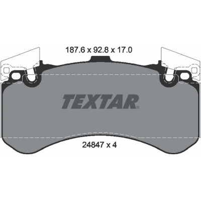 TEXTAR Sada brzdových destiček, kotoučová brzda 2484701