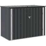  Кутия за съхранение в градината Черно 151, 5 x 82 x 110, 5 см