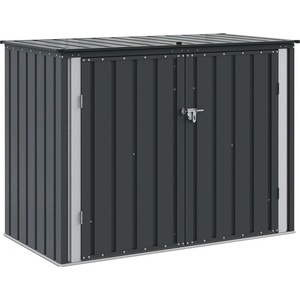  Кутия за съхранение в градината Черно 151, 5 x 82 x 110, 5 см