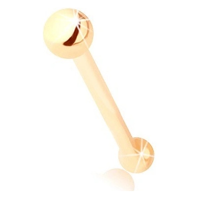 Šperky eshop rovný piercing do nosu ze žlutého zlata S1GG175.10