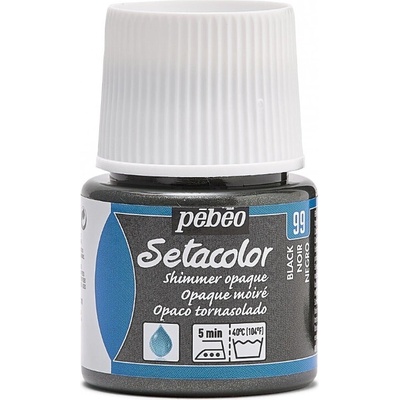 Pébéo Setacolor opaque farba na textil 99 shimmer black 45 ml